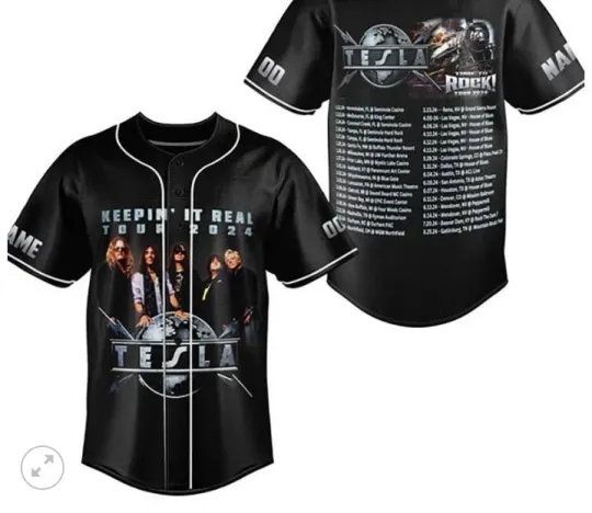Tesla Keepin It Real Tour 2024 Personalized baseball jersey, 3d gift,2025 hot
