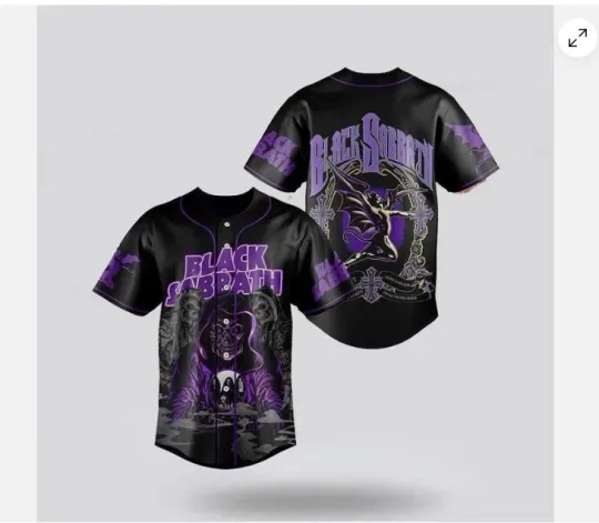 Black Sabbath Band Baseball Jersey baseball jersey, 3d gift,2025 hot