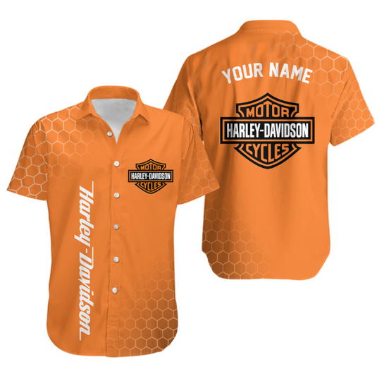 Discover Personalized Harley Motor Racing Davidson Casual Button Down Shirt Unisex Adults