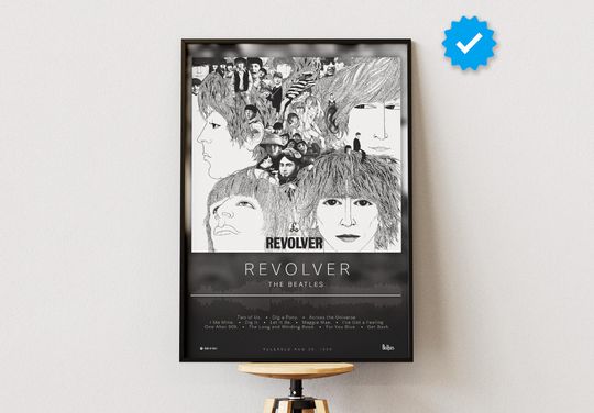 The Beatles Poster | Revolver Poster | Album Poster Prints | Wall Decor Posters | Album Cover | Rock Music Poster