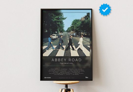 The Beatles Poster | Abbey Road Poster | Album Poster Prints | Wall Decor Posters | Album Cover | Rock Music Poster