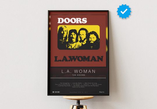 The Doors Poster | L.A. Woman Poster | Album Poster Prints | Wall Decor Posters | Album Cover | Rock Music Poster