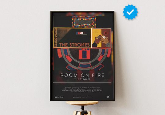 The Strokes Poster | Room On Fire Poster | Album Poster Prints | Wall Decor Posters | Album Cover | Rock Music Poster