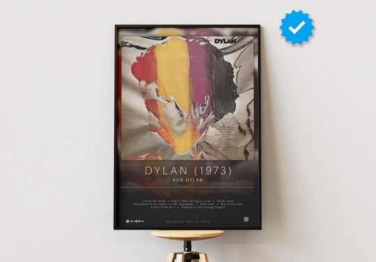 Bob Dylan Poster | Dylan (1973) Poster | Album Poster Prints | Wall Decor Posters | Album Cover | Rock Music Poster