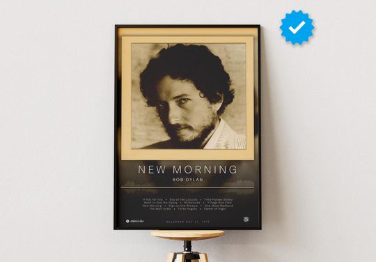 Bob Dylan Poster | New Morning Poster | Album Poster Prints | Wall Decor Posters | Album Cover | Rock Music Poster