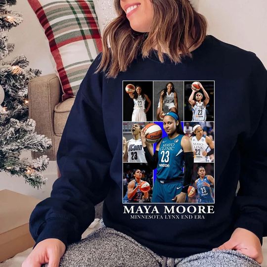 Maya Moore Collage Sweatshirt Minnesota Lynx T-Shirt Women Basketball Vintage Retro Handmade Basketball Streetwear Gift For Women Mom