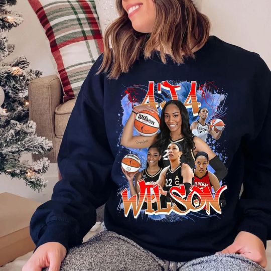 Aja Wilson Bootleg Sweatshirt Wilson Tshirt Vintage 90s Shirt Graphic Shirt Retro Shirt Sport Shirt Basketball Shirt Gift For Mom