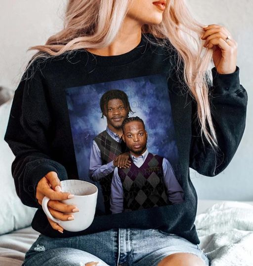 Lamar Jackson Derrick Henry Baltimore Ravens Vintage Sweatshirt Step Brothers Shirt Ravens Merch Graphic Ravens Lamar Jackson Shirt