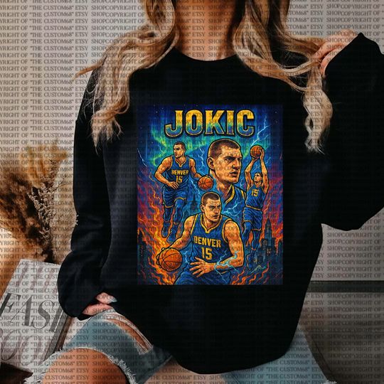 Nikola Jokic Nuggets Sweatshirt Funny Shirt Fathers Day Sweatshirt Gift For Dad Basketball Shirt Sport Shirt Vintage Shirt Watercolor Shirt
