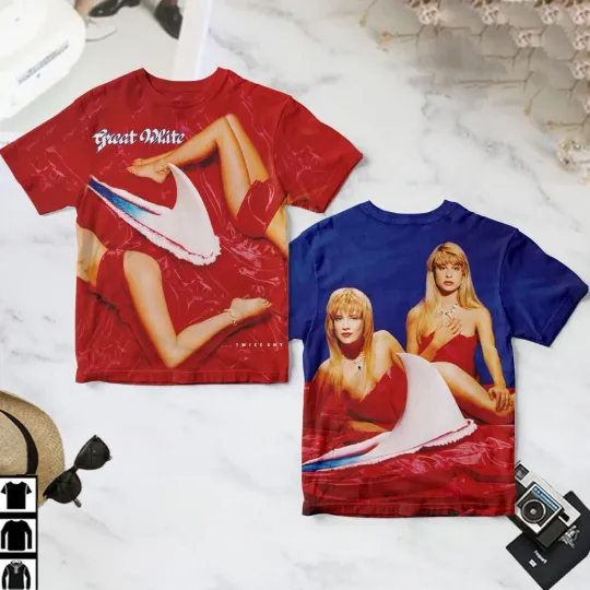 Discover Great White Twice Shy Album Cover AOP 3D T-Shirt