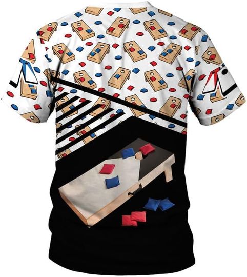 Cornhole Shirt 3D Cornhole Player T-Shirt for Team Cornhole Shirt Funny
