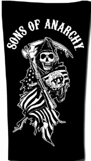 Sons Of Anarchy Beach/Bath Towel -- Flag