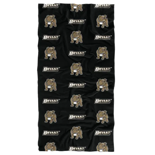 Bryant University Beach Towel/Bath Towel, 30"x60" Logo Pattern