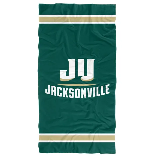 Jacksonville University Beach Towel/Bath Towel, 30"x60" Stripes