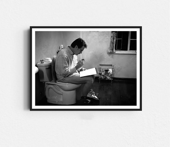 Breaking Bad Tv Series Poster, Funny Bathroom, Funny Bathroom Wall Art, Black and White, Toilet Print, Restroom Decor