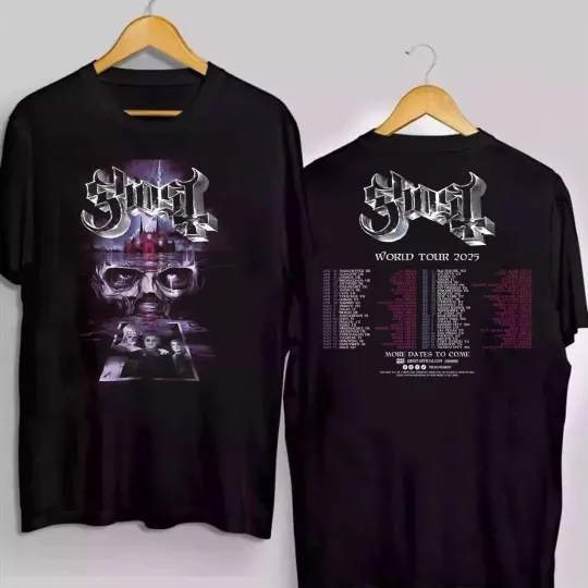Ghost Band World Tour 2025 T-Shirt Two-Sided Unisex Fan Tee