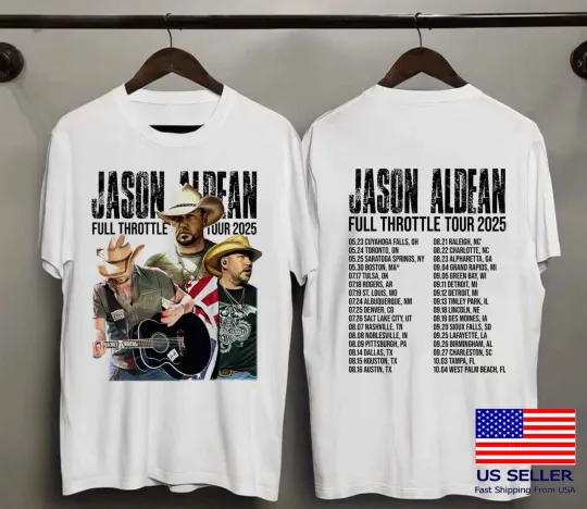 Jason Aldean Full Throttle 2025 Shirt, Country Music Concert Tee, Fans Gift