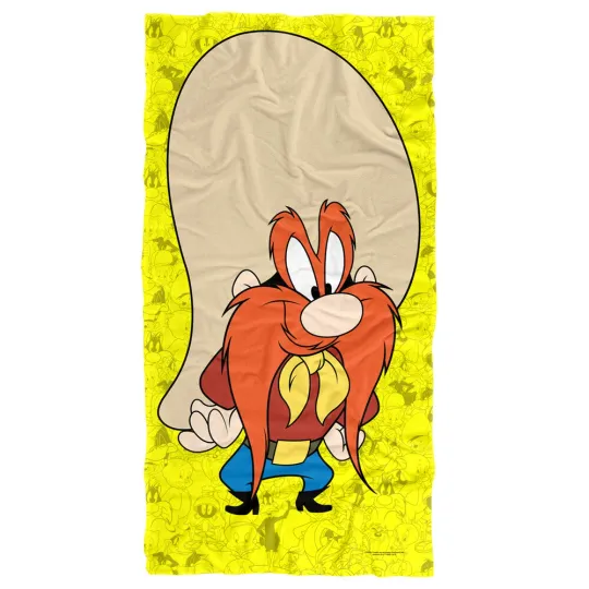 Looney Tunes Beach Towel, 30"x60" Yosemite Sam Character Beach Towel