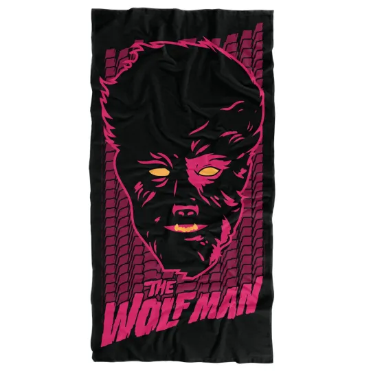 Universal Monsters Beach Towel 30x60" Wolfman Neon Microfiber