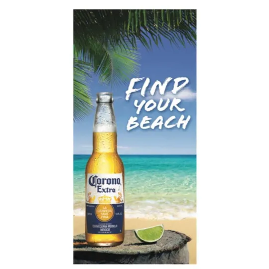 Corona Find Your Beach Velour Beach Bath Towel 30 x 60