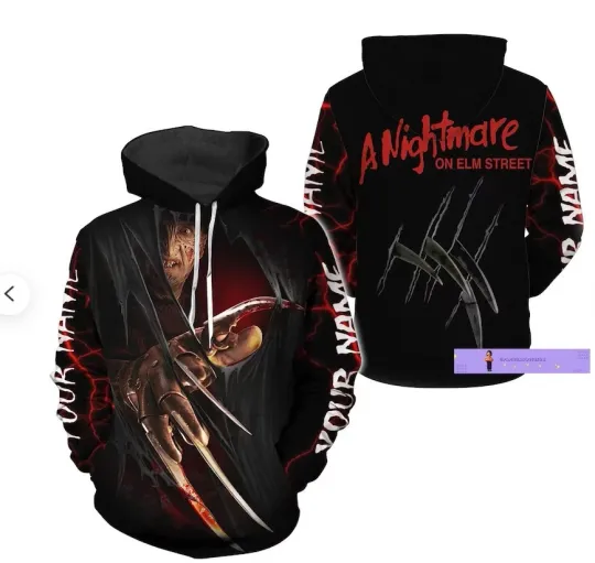 Freddy Krueger 3D HOODIE The Mother Day Gift US Size Christmas Gift Halloween