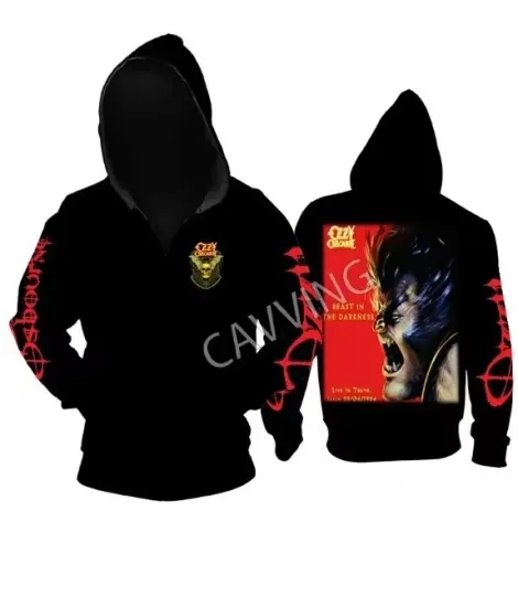 cute hot new, Ozzy Osbourne Hoodie 3d, all printed,2025 hoodie