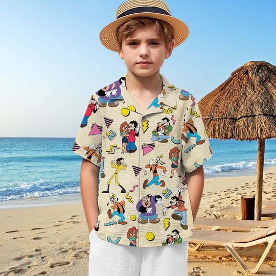 Disney Goofy Movie Powerline Hawaiian Shirt, Button Up Summer Shirt, 2025 Trip Shirt