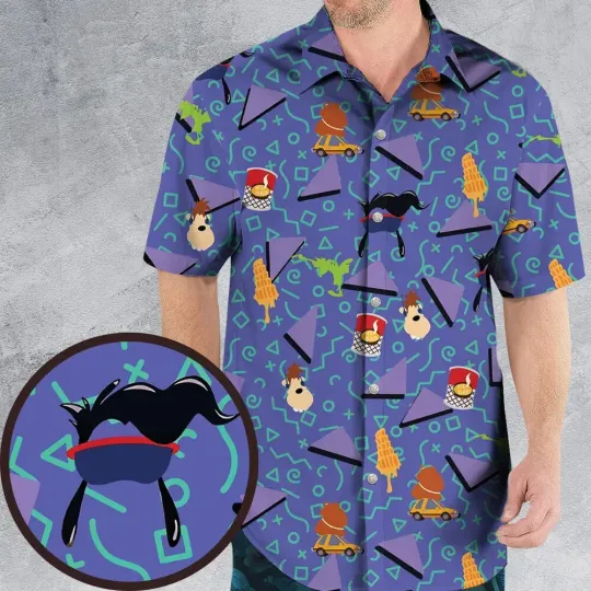 90's Goofy Movie Hawaiian Shirt, Summer Button Down Shirt