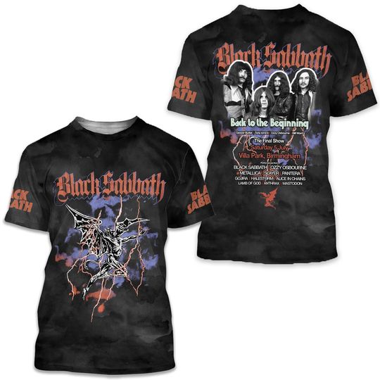 Black Sabbath Back To The Beginning 2025 Tour The Final Show 3D T-Shirt