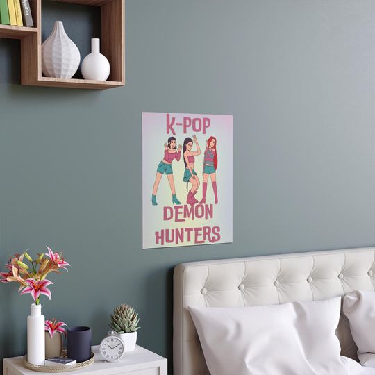 K-Pop Demon Hunters Silk Poster - Trendy Vertical Wall Art for Fans