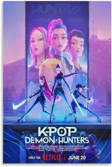 Kpop Demon Hunters Vintage Movie Poster 2025
