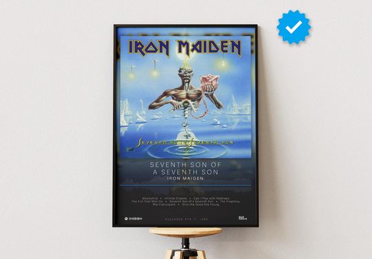 Iron Maiden Poster | Seventh Son Of A Seventh Son Poster | Album Poster Prints | Wall Decor Posters | Album Cover | Metal Music Poster