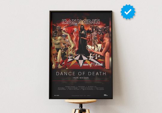 Iron Maiden Poster | Dance Of Death Poster | Album Poster Prints | Wall Decor Posters | Album Cover | Metal Music Poster