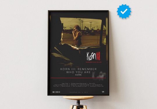 Korn Poster | Korn III: Remember Who You Are Poster | Album Poster Prints | Wall Decor Posters | Album Cover | Metal Music Poster