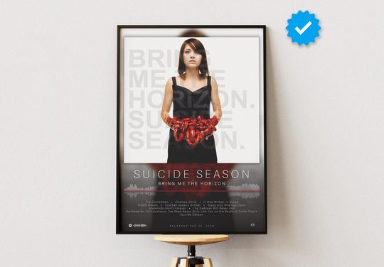 Bring Me The Horizon Poster | Suicide Season Poster | Album Poster Prints | Wall Decor Posters | Album Cover | Metal Music Poster