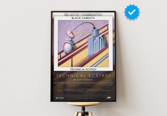 Black Sabbath Poster | Technical Ecstasy Poster | Album Poster Prints | Wall Decor Posters | Album Cover | Metal Music Poster