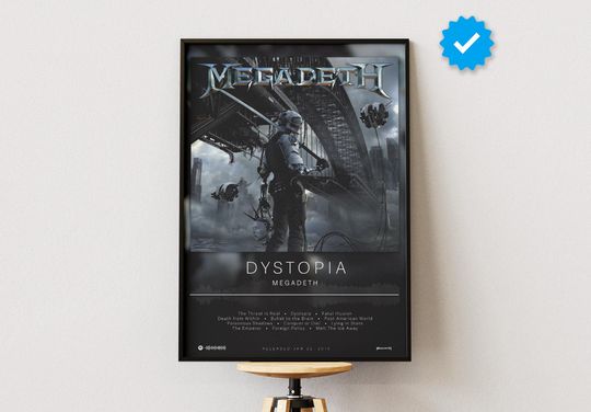 Megadeth Poster | Dystopia Poster | Album Poster Prints | Wall Decor Posters | Album Cover | Metal Music Poster