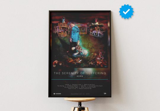 Korn Poster | The Serenity Of Suffering Poster | Album Poster Prints | Wall Decor Posters | Album Cover | Metal Music Poster
