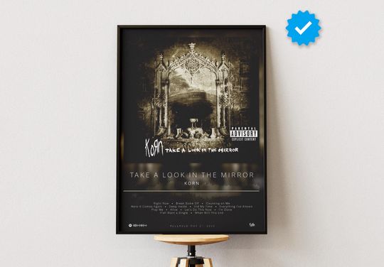 Korn Poster | Take A Look In The Mirror Poster | Album Poster Prints | Wall Decor Posters | Album Cover | Metal Music Poster