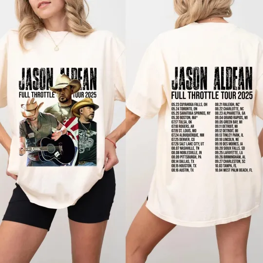 Jason Aldean Full Throttle Tour, Country Music Concert Tee 2025 T-shirt