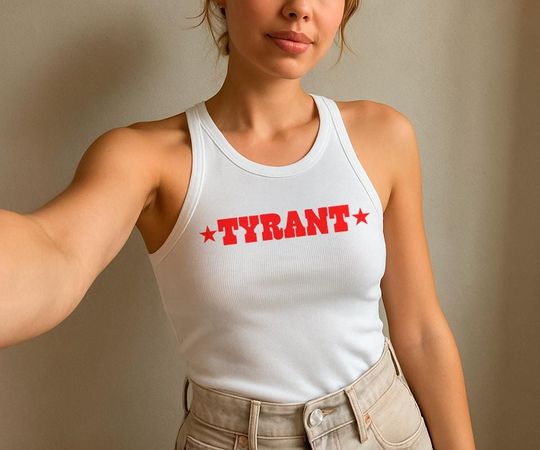Tyrant Cowboy Cropped Tank Top, Western Graphic Tee, Rodeo Shirt