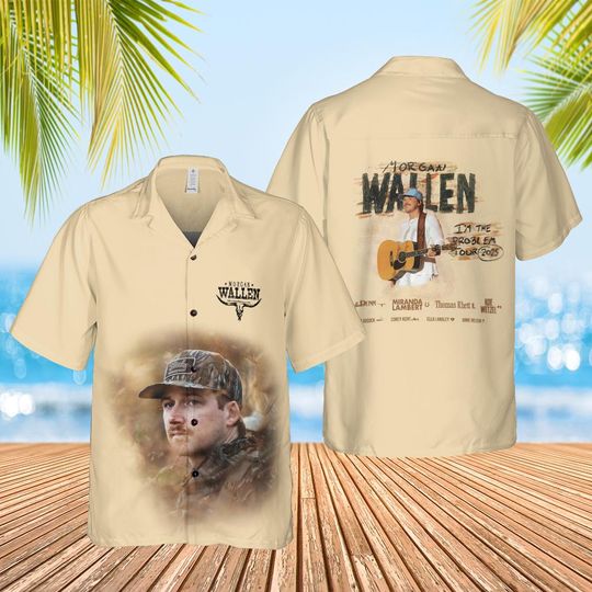 I'm The Problem Hawaiian Shirt, Wallen Western Hawaiian Shirt, T'm The Problem Tour Shirt, Wallen 2025 Shirt, Wallen Western Hawaiian Shirt