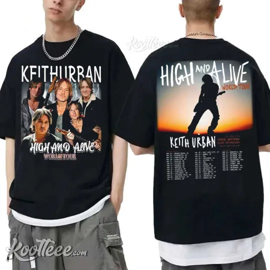 Discover Keith Urban Band High And Alive Tour 2025 Concert Fan T-Shirt