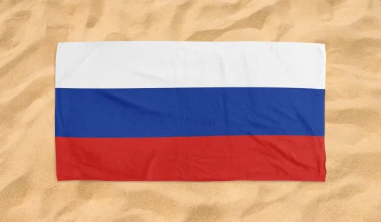 Discover Russia Country Flags Coat of Arms Gift Beach Towel Bath
