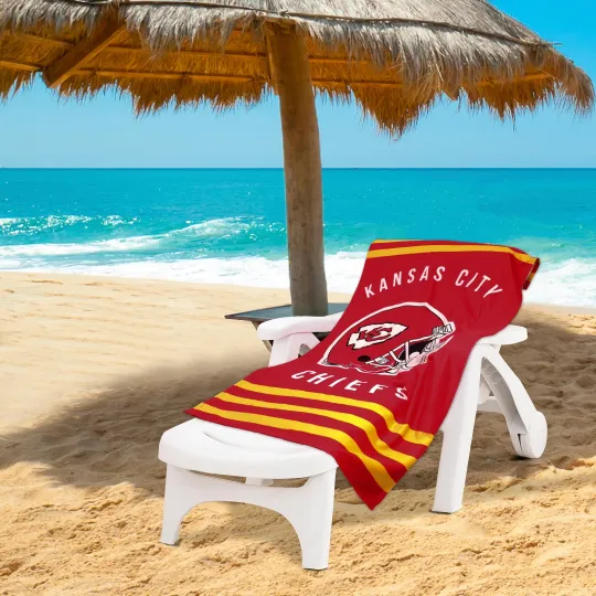 Northwest football Kansas City Chiefs "Stripes" Beach Towel, 30" x 60"