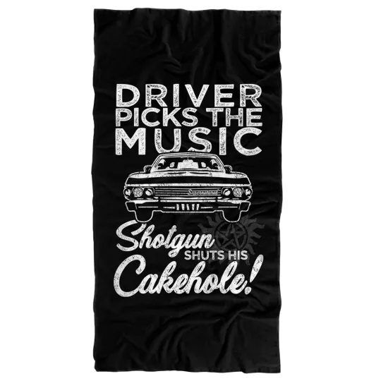 Discover Supernatural Driver Picks Music Officially Licensed Beach Towel 30"x60"