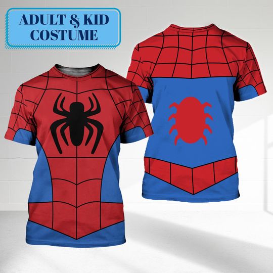 Peter Parker Halloween Costume 3D Shirt, Spidey And Amazing Friends Cosplay, Spiderman Birthday Boy Gift, Disney Superhero Costume