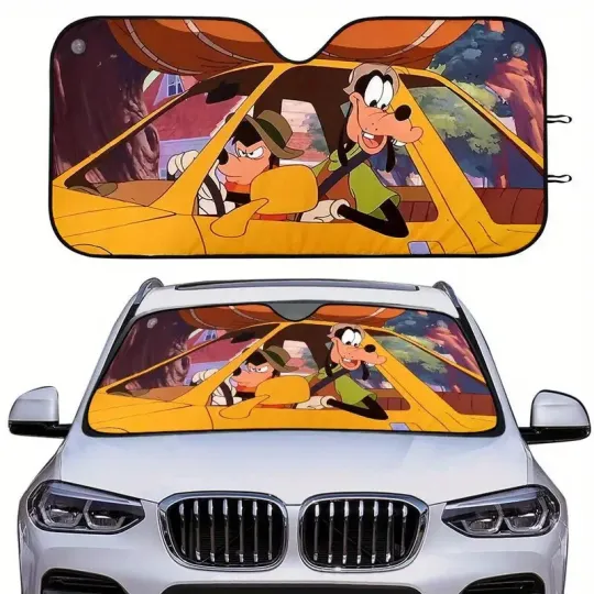 Max Goofy Adventure Car Windshield Sun Shade