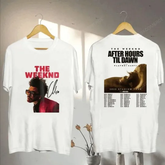 Discover Weeknds After Hours Til Dawn Tour 2025 T-shirt