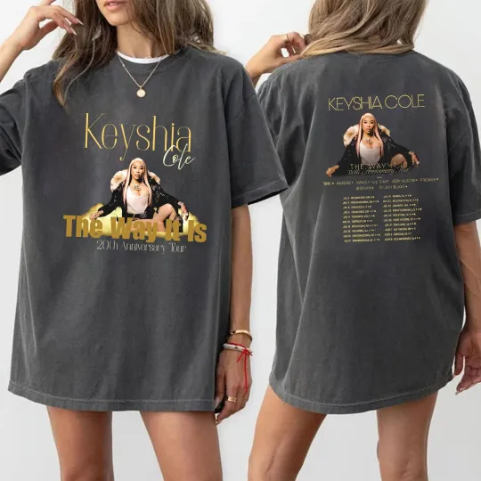 Keyshia Cole The Way It Is 20th Anniversary Tour 2025 Concert Fan Gifts T-Shirt